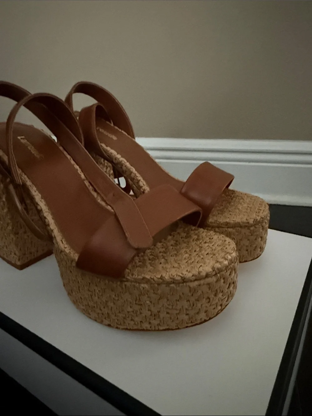 Larroude leather upper